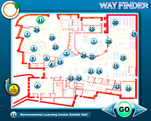 Touch Screen Wayfinder Interactive Map
